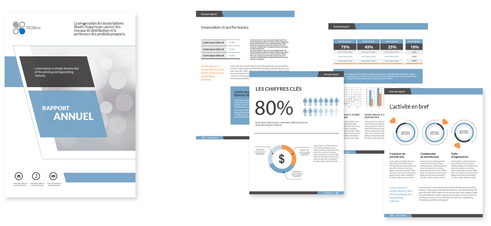 graphiste print rapport entreprise